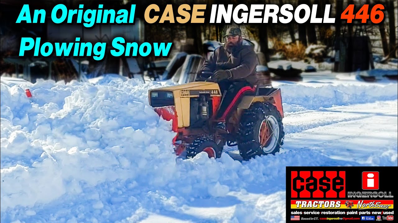 Original Case Ingersoll 446 plowing snow in the Northeast USA in the winter of 2022
