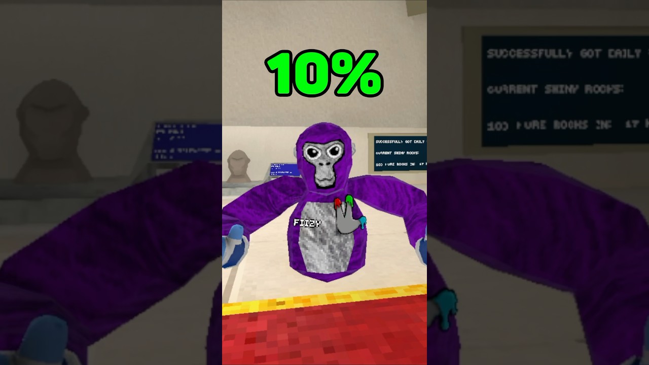 Мне принадлежит 10% Gorilla Tag!