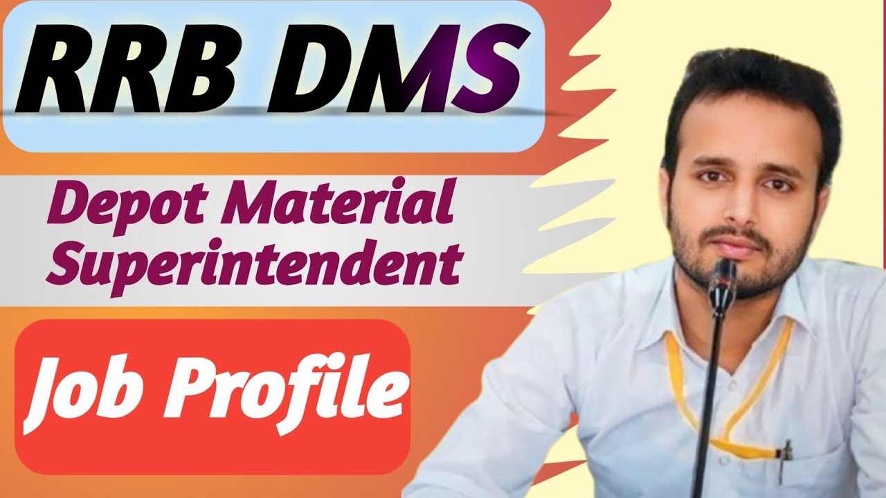RRB DMS( Depot Material Superintendent) Job Profile ☑️ RRB Je/CMA/DMS 👍 promotion, work place, work💯