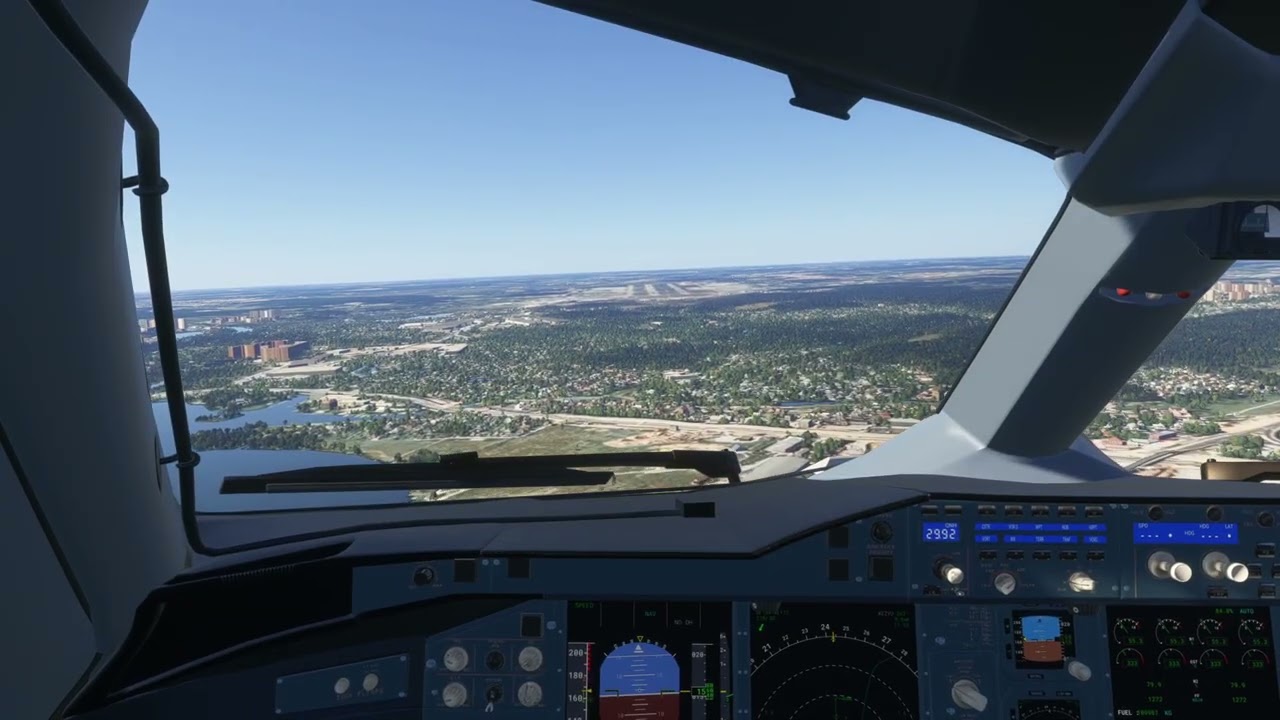 Epic Landing in Rusia Airbus A380 Cockpit view 8K 60 FPS