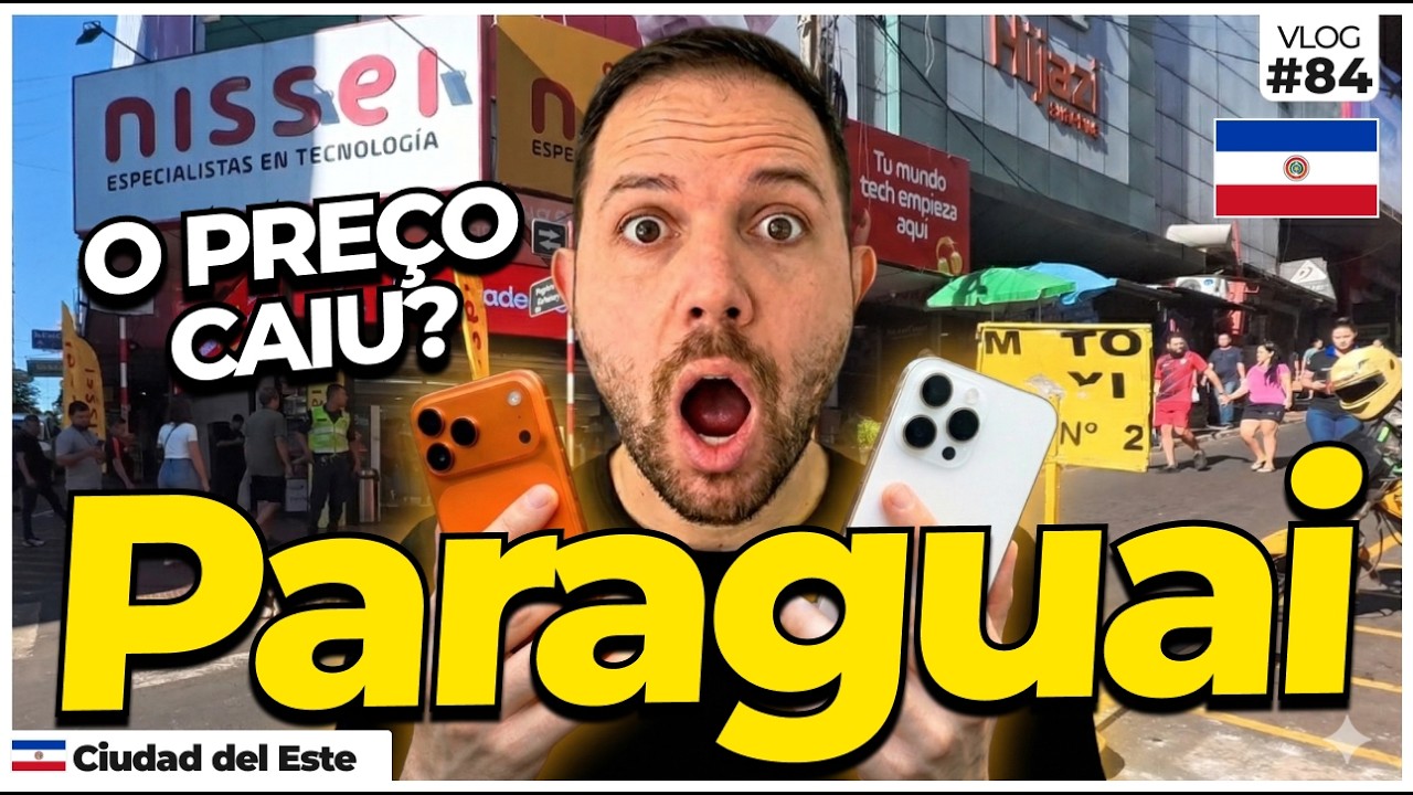 COMPRAS NO PARAGUAI VALE A PENA? Fui ver os PRE&Ccedil;OS de IPHONE, PS5, C&Acirc;MERAS NA LOJA NISSEI!🇵🇾