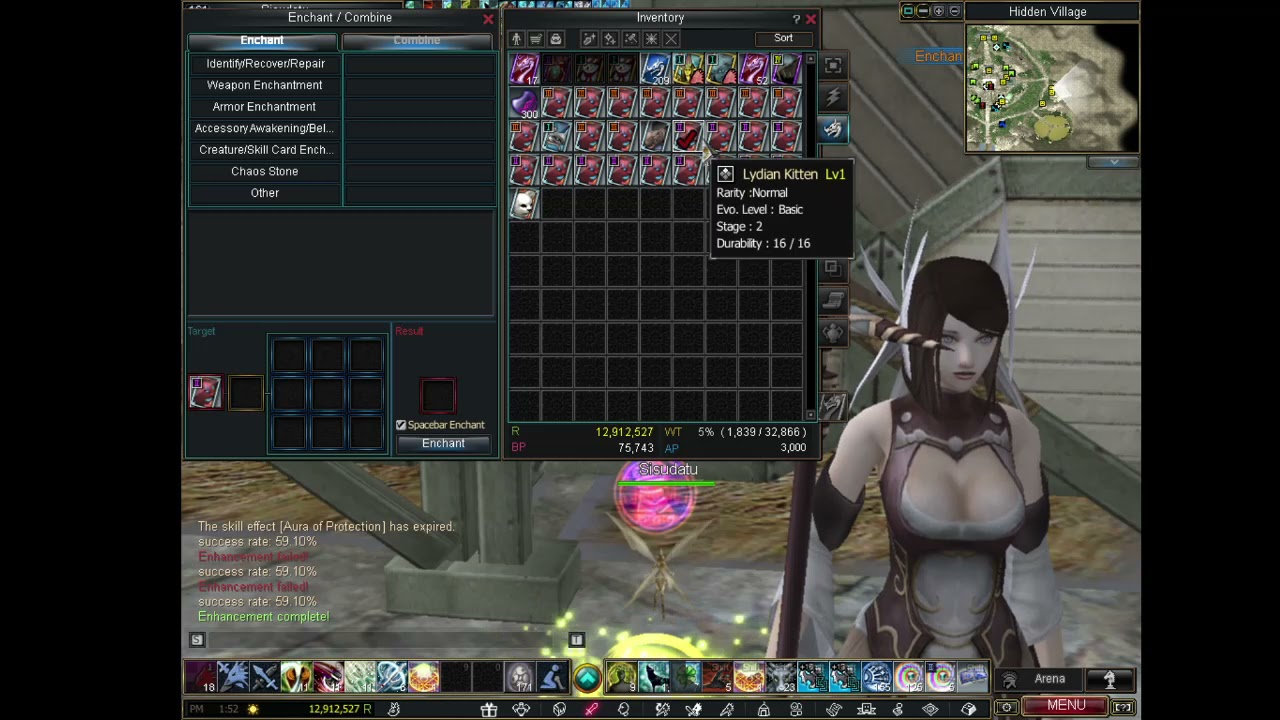 Rappelz. Farm Jokers in an enchantment event.