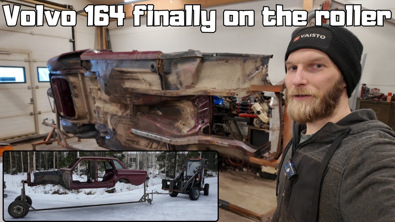Body finally on the roller - Volvo 164 - Episode 5