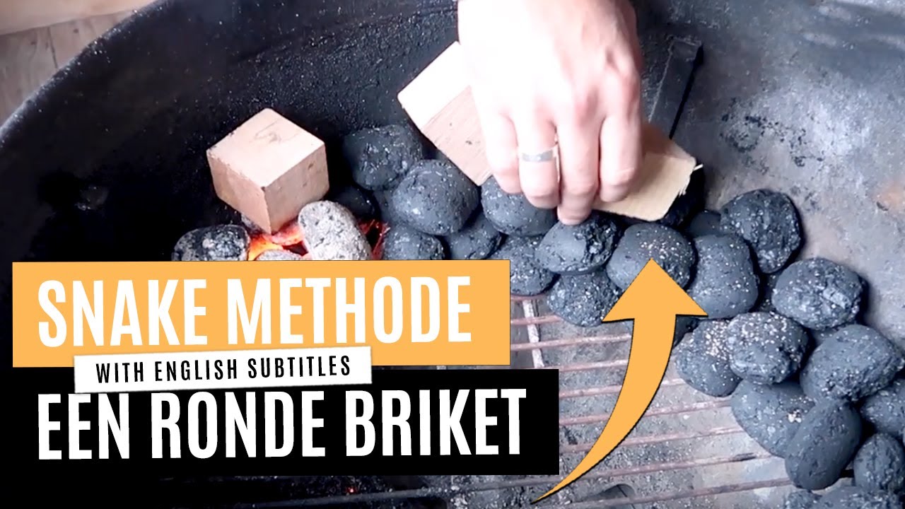 De snake methode met een 'ronde' briket | Vuurbeheersing in je BBQ 🔥