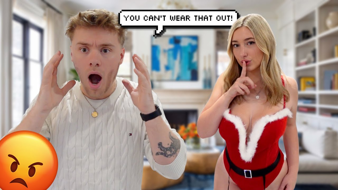Leaving the house in a SPICY CHRISTMAS OUTFIT PRANK *Fiance goes WILD*