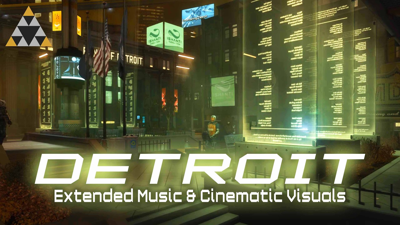 Deus Ex: Human Revolution - Detroit: Police Station Streets (Ambient Theme & Ambience)