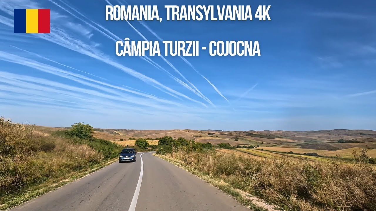 Driving in Romania Transylvania C&acirc;mpia Turzii to Cojocna