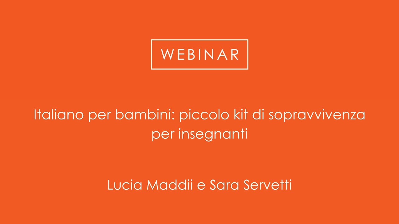 Italiano per bambini: piccolo kit di sopravvivenza per l’insegnante