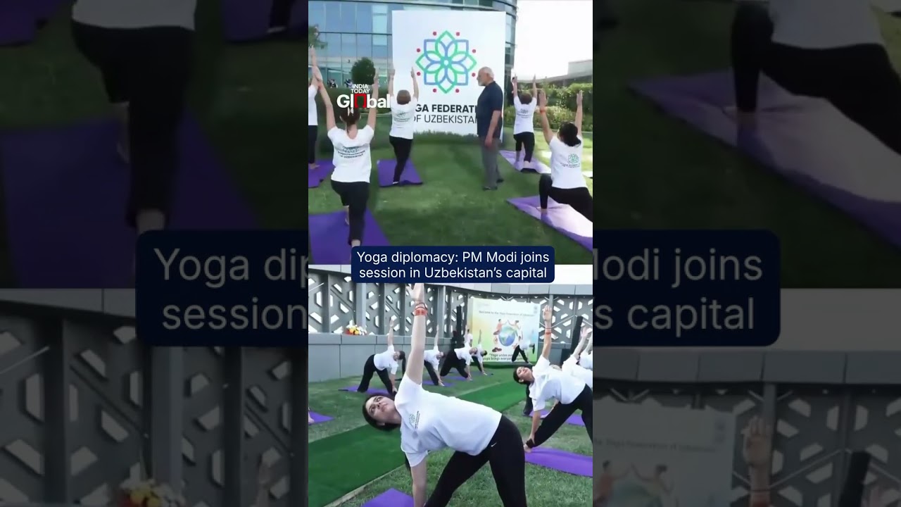 PM Modi Joins Yoga Session In Tashkent During Uzbekistan Visit | India-Uzbekistan Ties