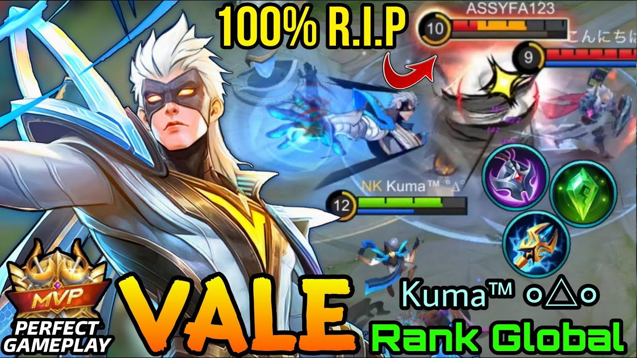 Vale Blizzard Storm New HERO Skin Perfect Play! - Top Global Vale Kuma™ ૦△૦ - MLBB
