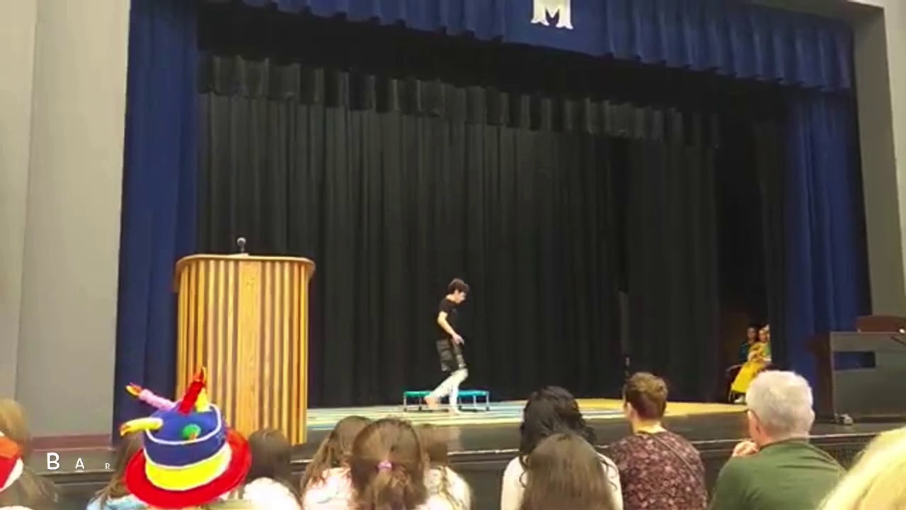 Doing flips for my school’s talent show!