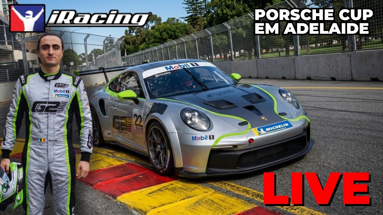 🔴 LIVE iRacing - Porsche Cup Dia 4 em Adelaide S01W13 !sorteio
