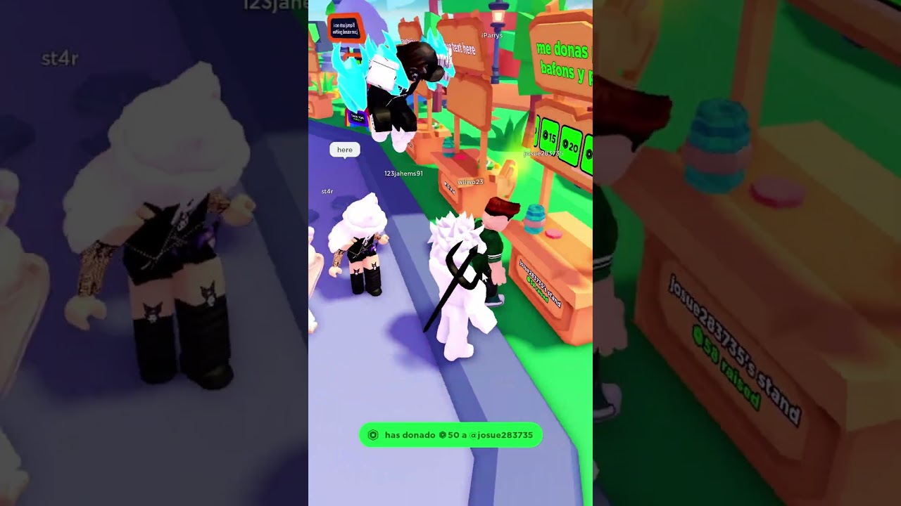 Le Don&eacute; 100 Robux a un suscriptor #roblox #robloxgames #plsdonate #shorts