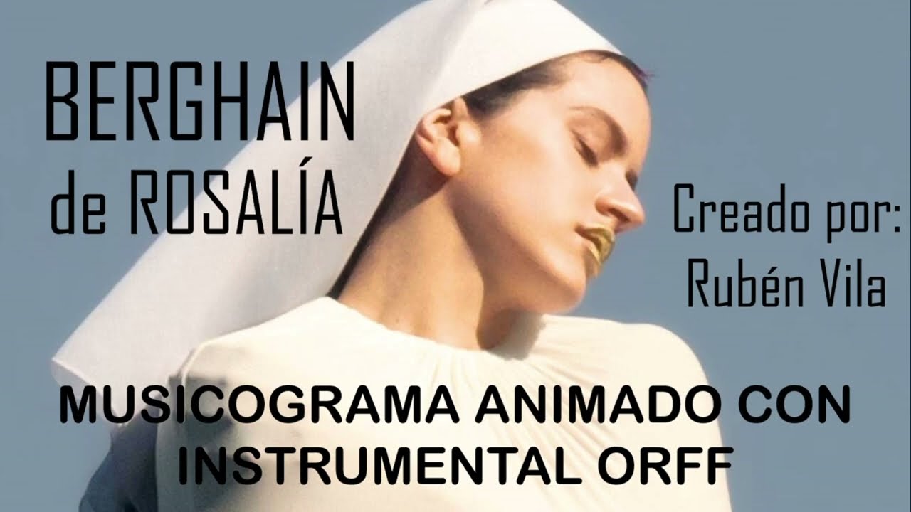 BERGHAIN (Rosalía) MUSICOGRAMA ANIMADO CON PERCUSIÓN