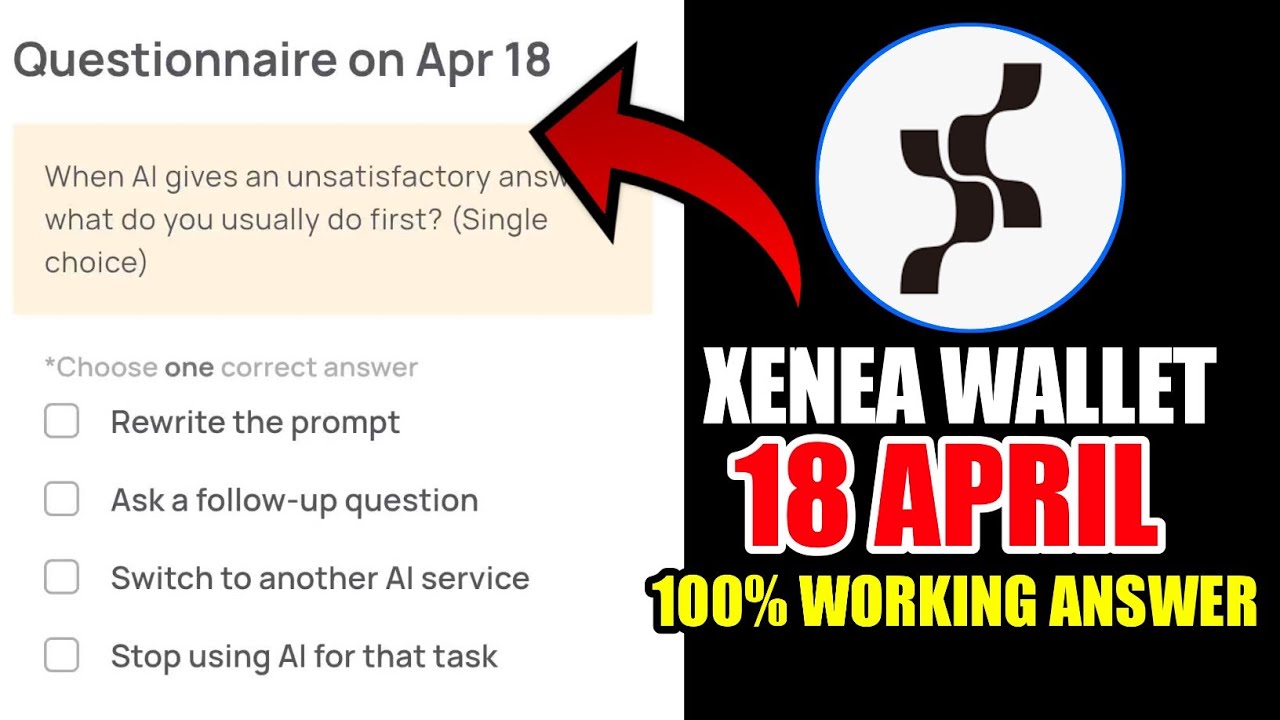 Xenea Wallet Quiz Answer 18 APRIL | Xenea Wallet Quiz 18 APRIL | Xenea Wallet Voucher Code Today