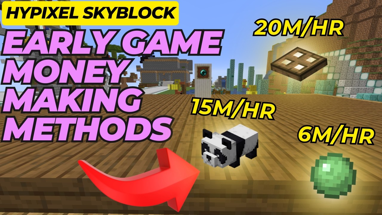 INSANE Early Game Money Methods in Hypixel Skyblock (Fast coins!)