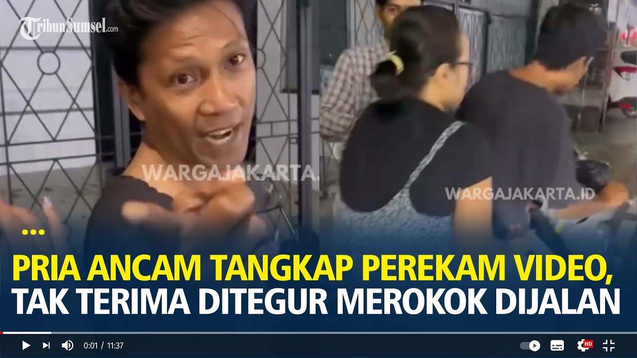 Pria Ancam Tangkap Perekam Video, Tak Terima Ditegur Merokok Dijalan, 'Lu Viralin Gue Tangkep'