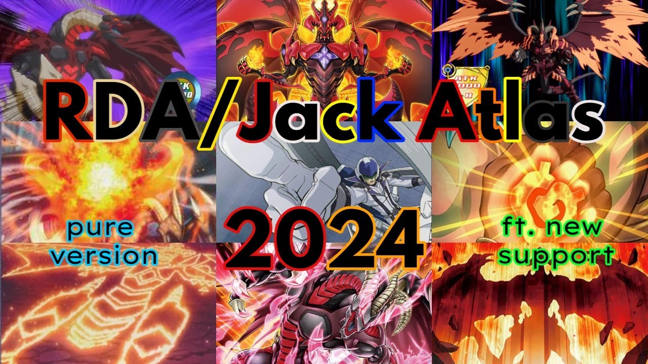 THE KING is back! (Anime-themed/Pure) Jack Atlas/RDA deck 2024, ft. new support (with anime clips)