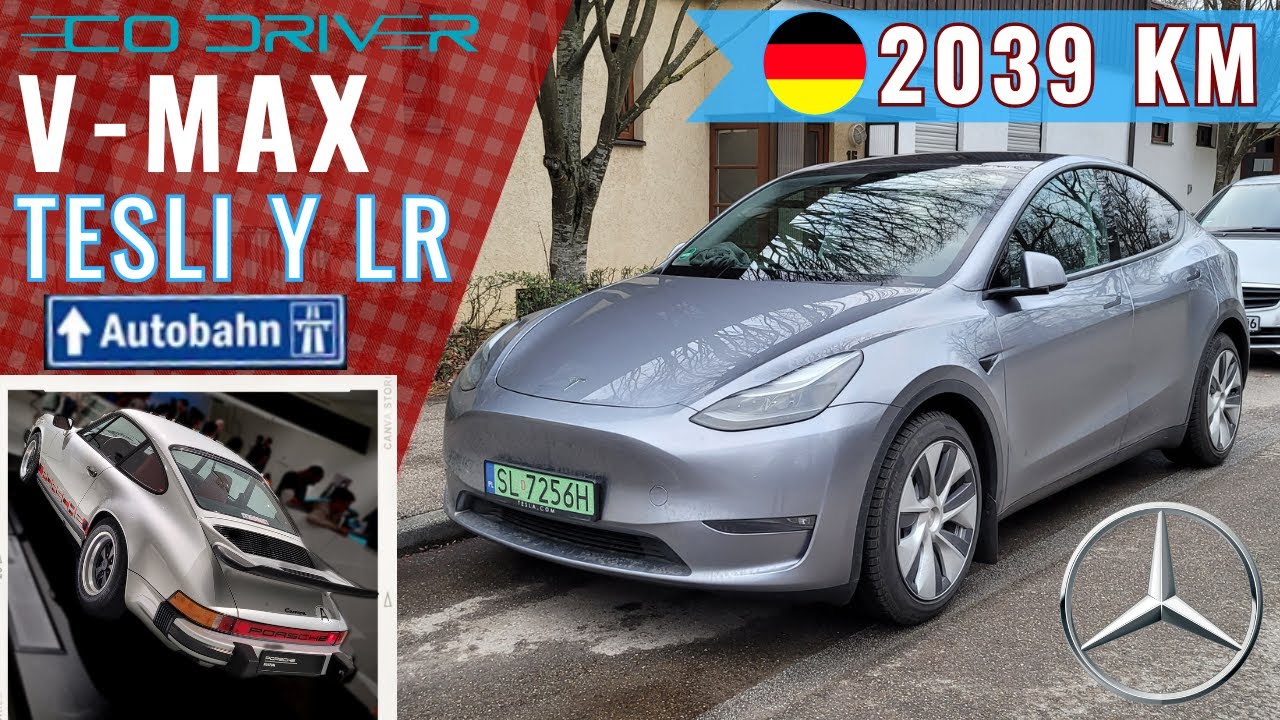 Niemcy Teslą | V-Max Tesli Y LR | Luksusowy SuperCharger | Muzeum Porsche i Mercedesa w Stuttgarcie