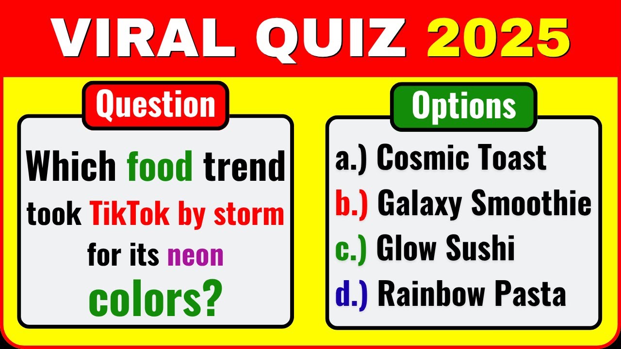 30 Trending Quiz Questions 2025 | The Internet’s Toughest Viral Trivia! @Quiz Options
