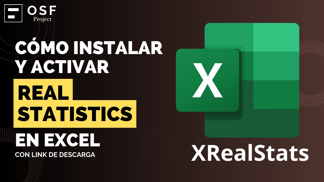 C&Oacute;MO INSTALAR y ACTIVAR REAL STATISTICS en EXCEL &iexcl;EN UN MINUTO!