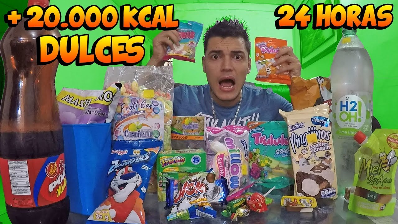 24 HORAS COMIENDO SOLO DULCES *Me enfermo de azúcar* - TATTOXTREME