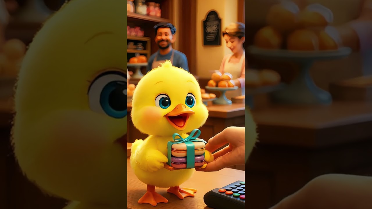 Cute Duck Gets Sweet Macarons For Kid #littleduckboughtmacarons #cuteduck #duckstory
