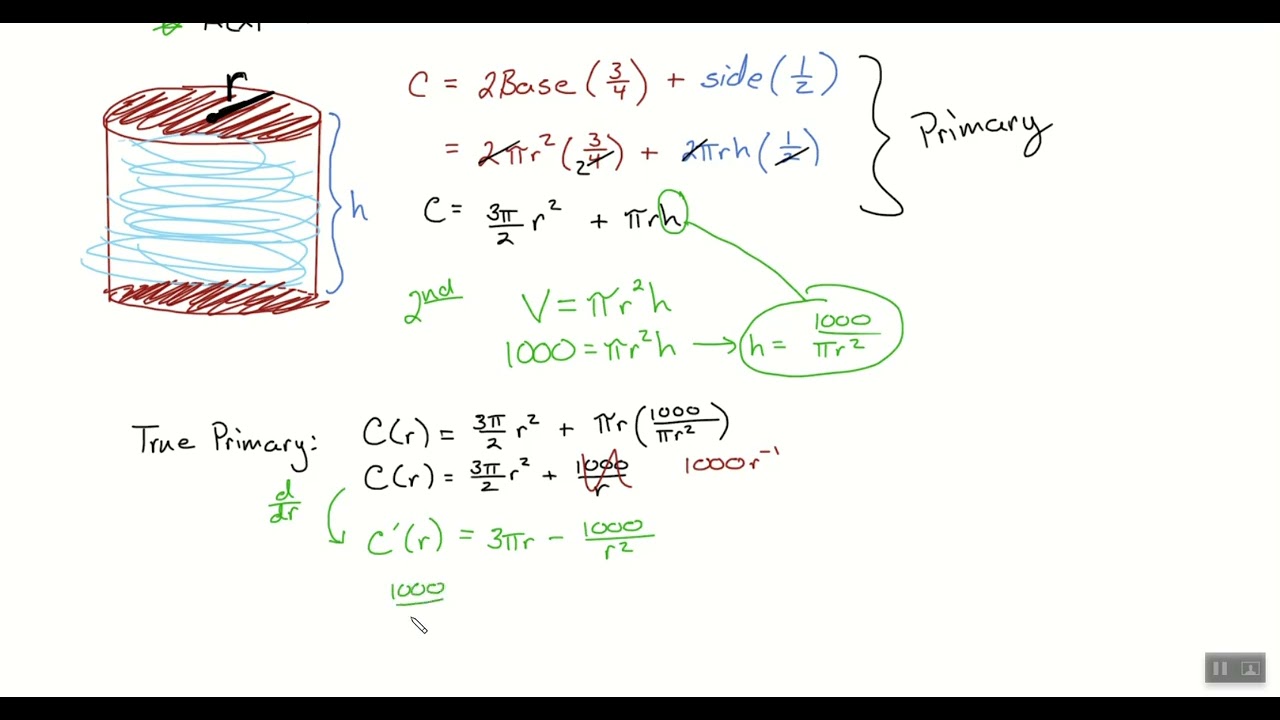 2nd Hour Calculus (1/20/26) - 4.5.3 -  More Optimization Problems