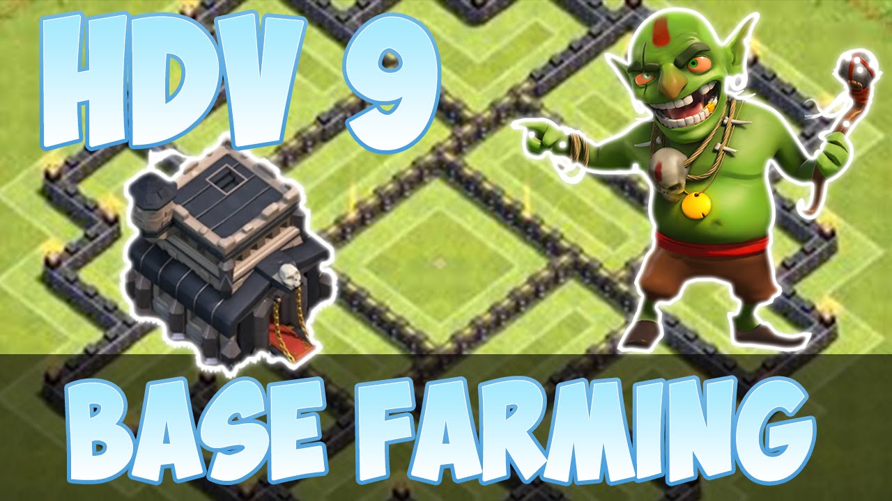 Clash Of Clans HDV 9 Base Farming | Français TH 9
