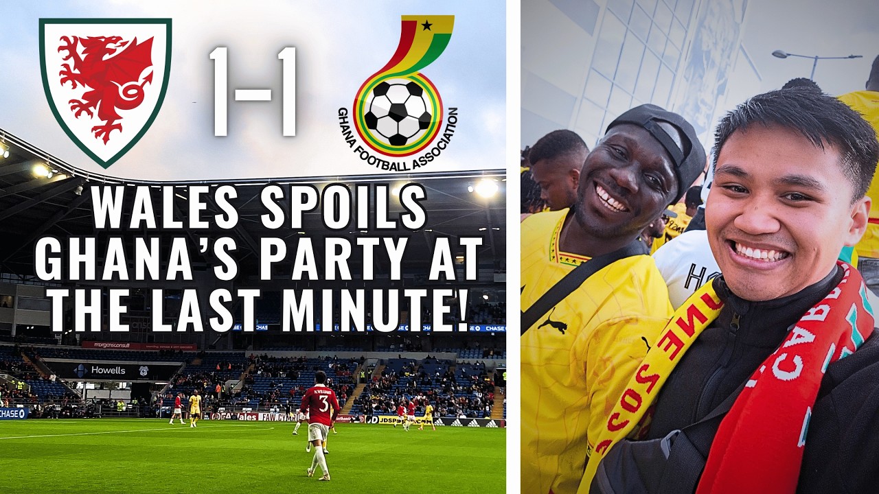 GHANA FOOTBALL FANS TURN WALES INTO ACCRA! 🇬🇭🔥 | WALES 1-1 GHANA