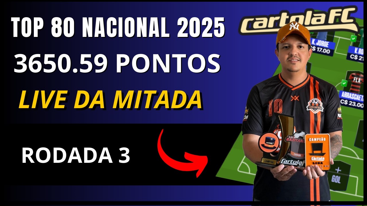 RODADA 3 CARTOLA FC 2026 LIVE PARA MITAR E VALORIZAR