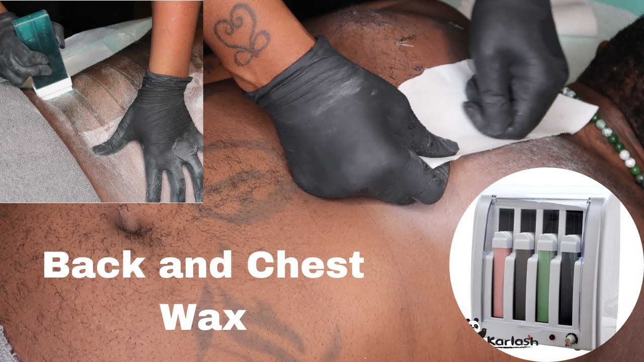 How to Speed Wax Male Back & Chest | Soft Wax | Roll on Wax | Esthetician