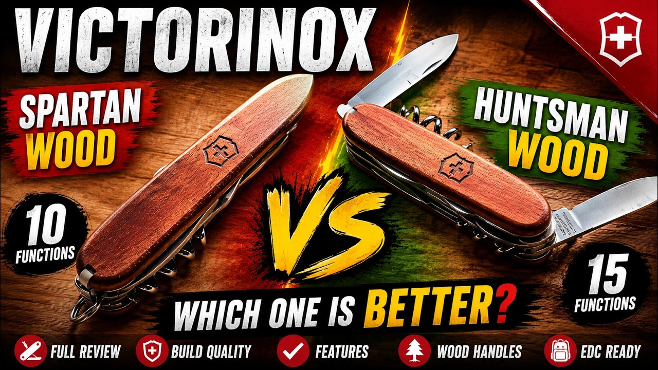 Victorinox Spartan vs Huntsman Wood Knives Review