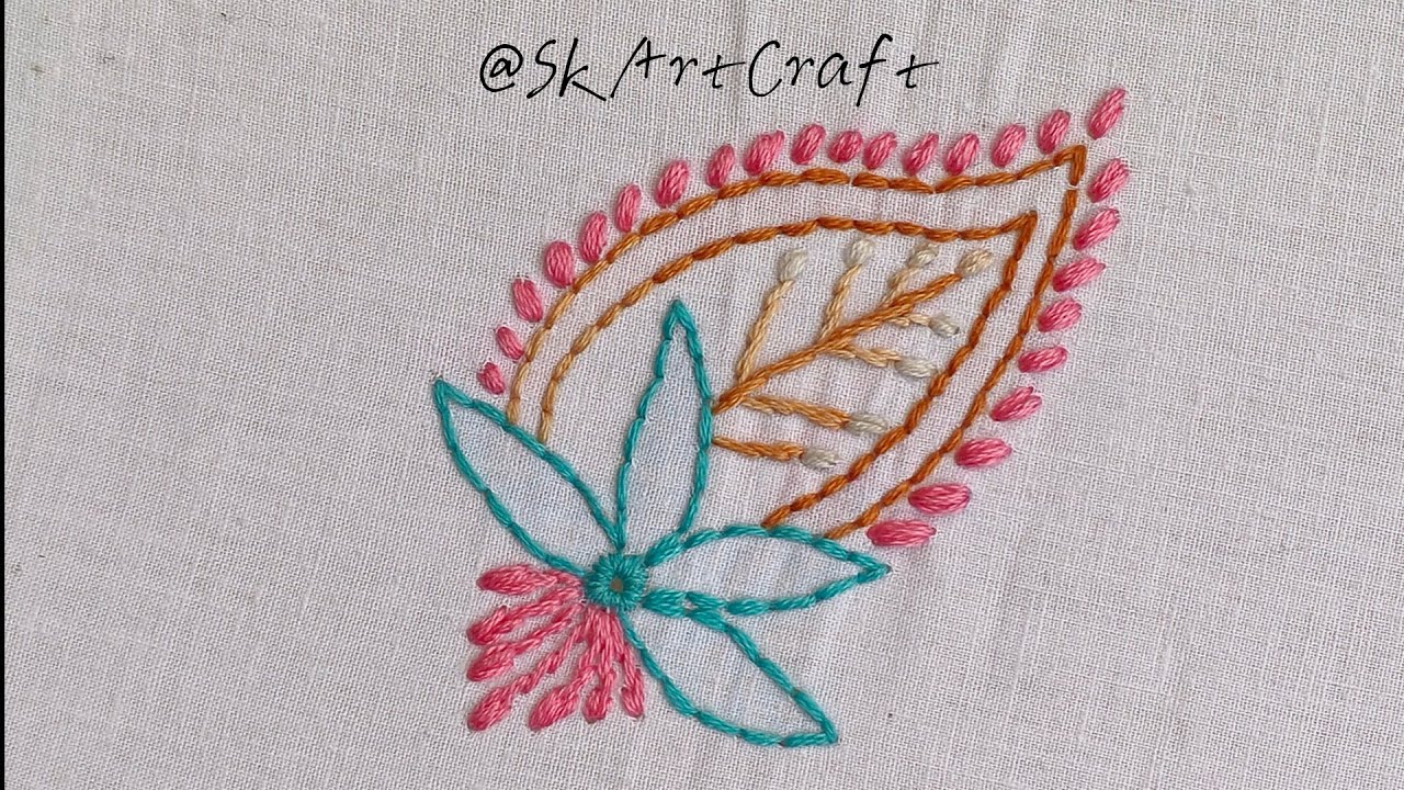 Easy chikankari embroidery design #embroidery​ #chikankari #handembroidery 