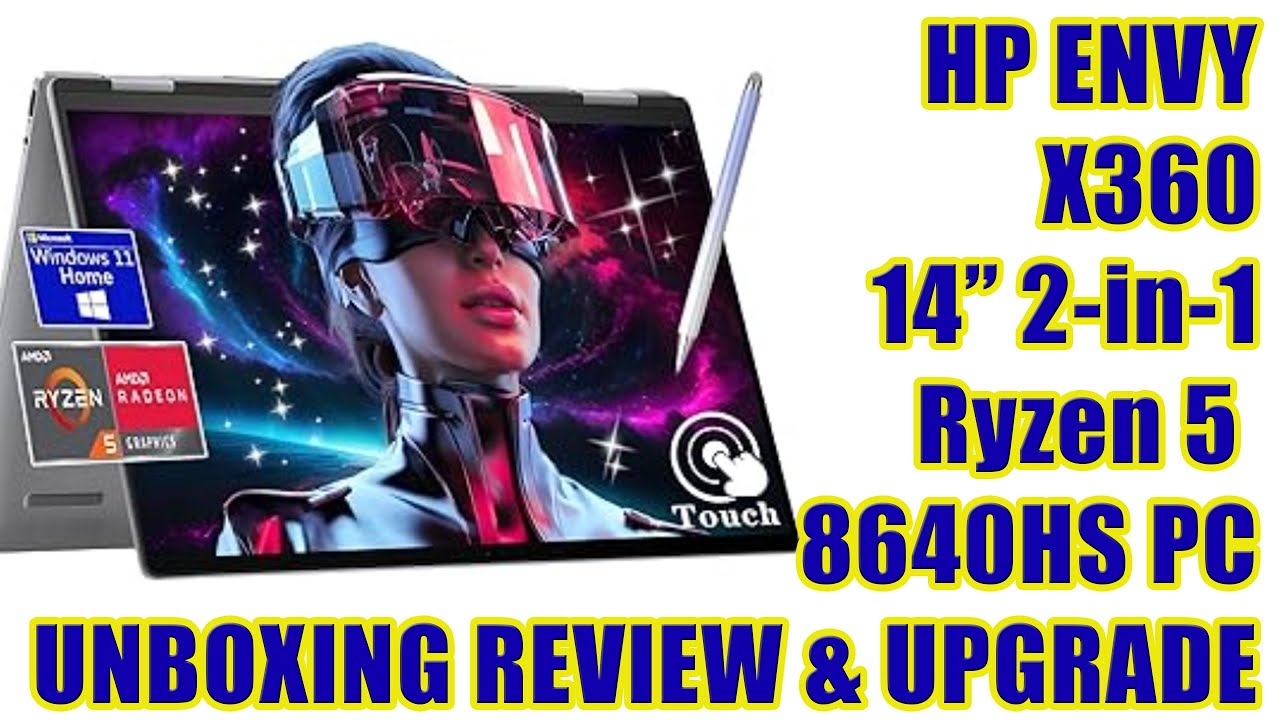 HP Envy 2in1 14in Touch Screen Laptop AMD Ryzen 5 8640HS UNBOXING Review UPGRADE #wisebuyreviews