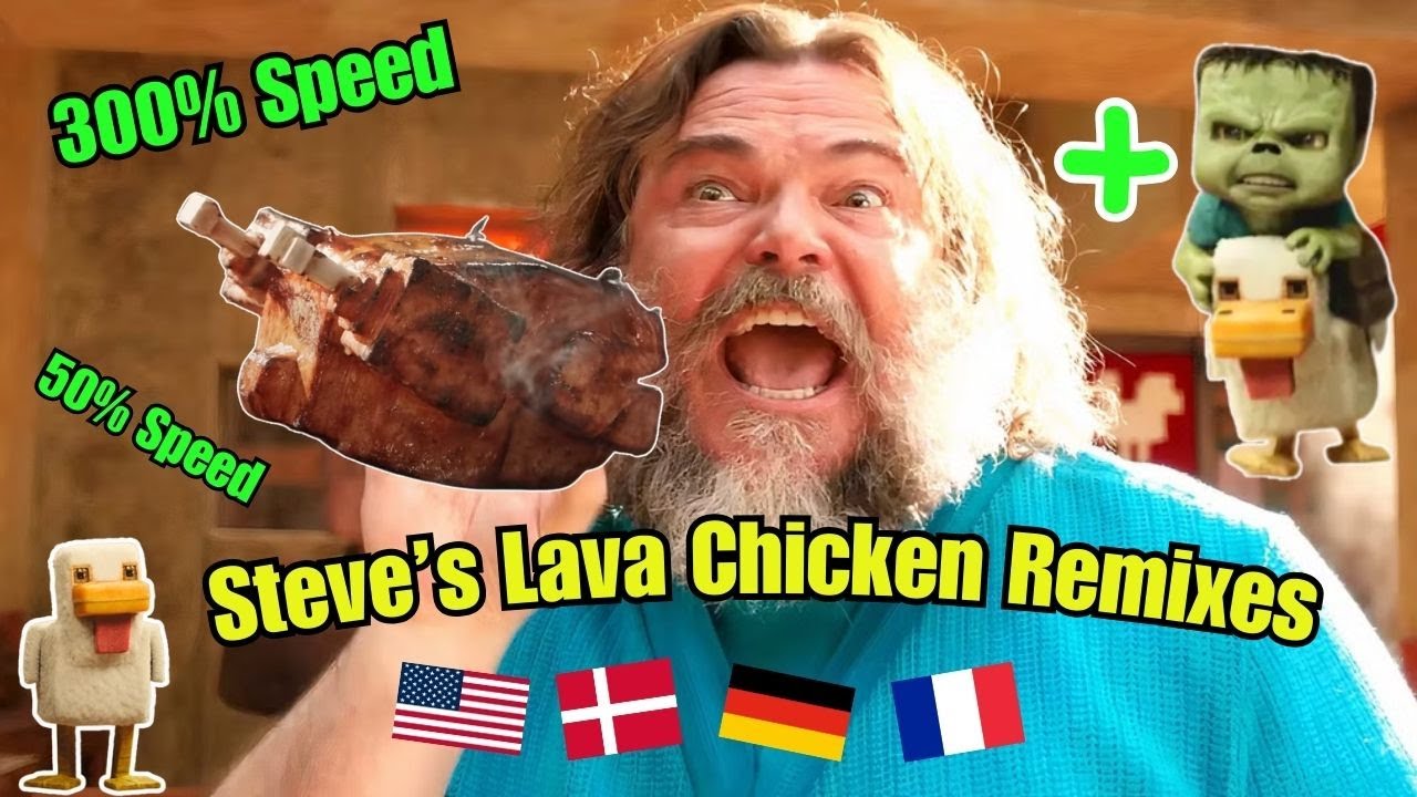 Jack Black’s ‘Steve’s Lava Chicken’ – Minecraft Movie Song Remix + Chicken Jockey Showdown!