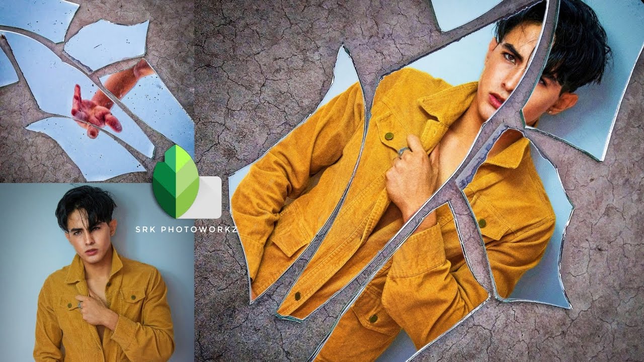 Broken mirror photo editing | snapseed | broken mirror effect | mirror photo editing