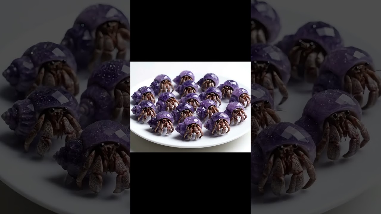 A Plate of Amethyst Hermit Crabs | Crystal Light of Wisdom & Harmony