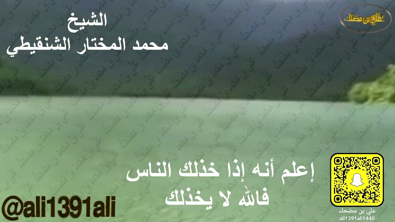إعلم أنه إذا خذلك الناس فالله لا يخذلك للشيخ محمد المختار الشتقيطي