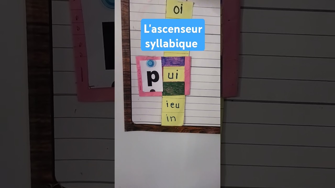 L'ascenseur syllabique/ la glissière syllabique