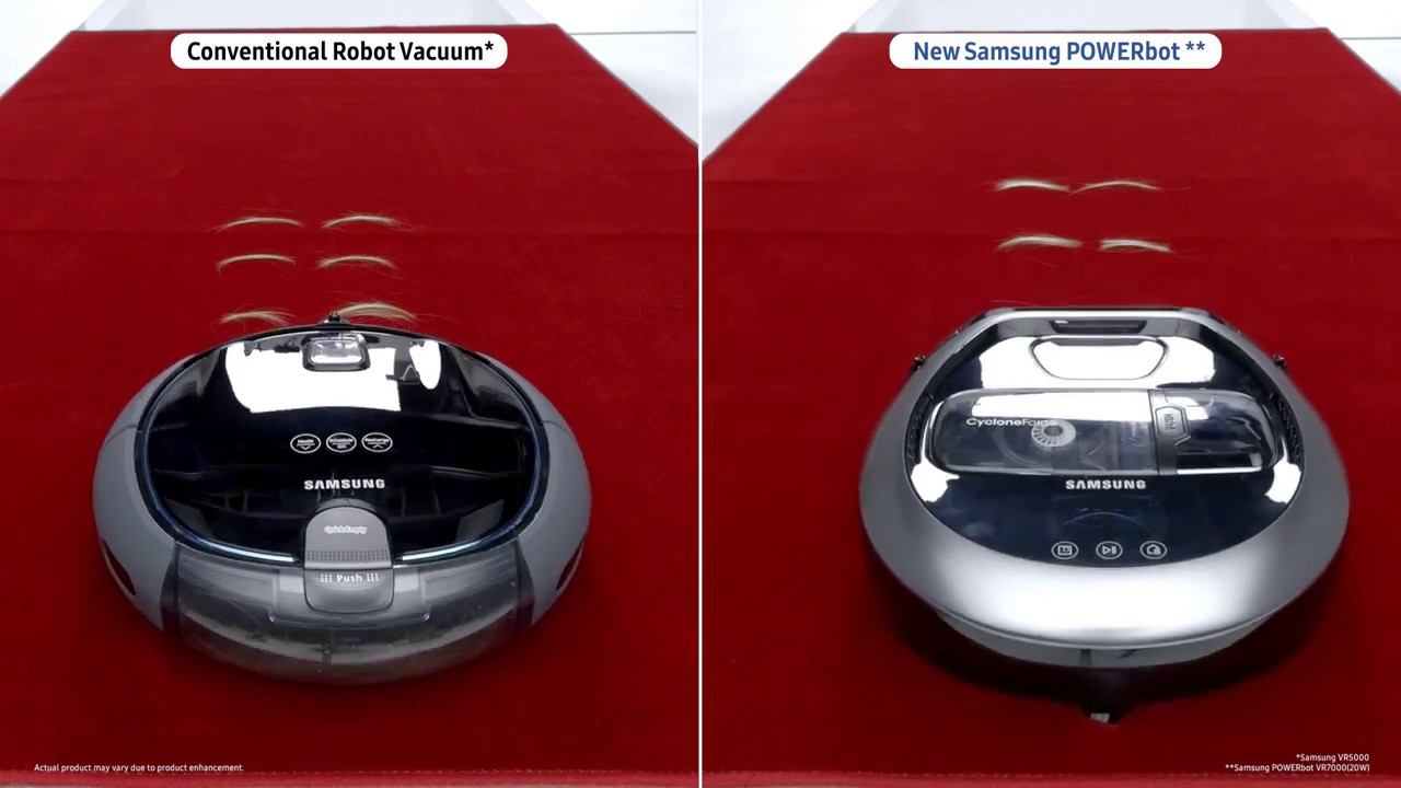 เทียบกันเห็นๆ หุ่นยนต์ดูดฝุ่นซัมซุง POWERbot Slim VR7000 รุ่นใหม่ล่าสุด ดีกว่าเดิมยังไง