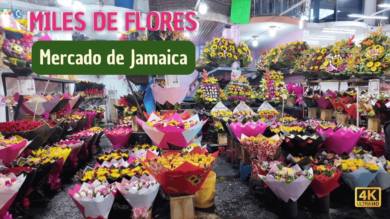 Caminando entre miles de flores en el Mercado de Jamaica CDMX