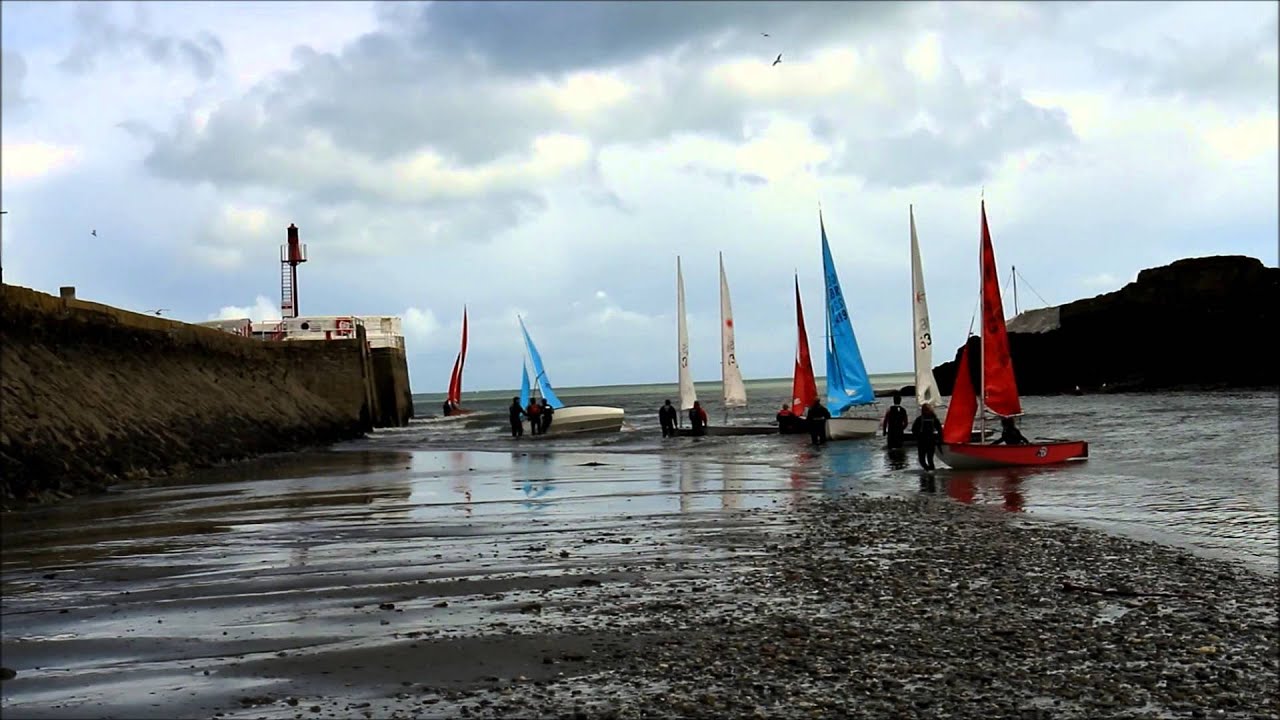 Looe Sailing Club - Heading out into Looe bay for the first race of the 2014 season.