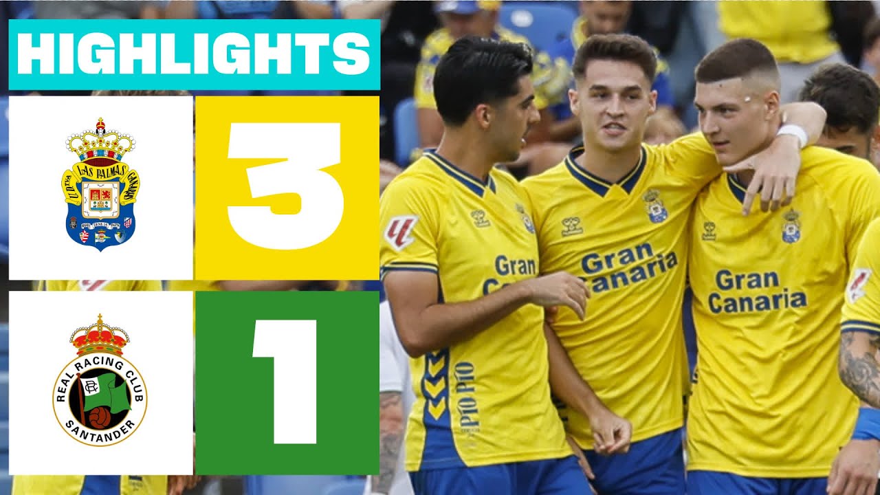 UD LAS PALMAS 3 - 1 R. RACING CLUB | RESUMEN LALIGA HYPERMOTION