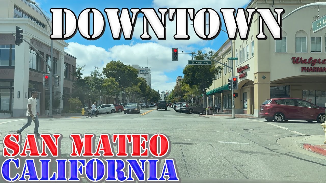 San Mateo - California - 4K Downtown Drive