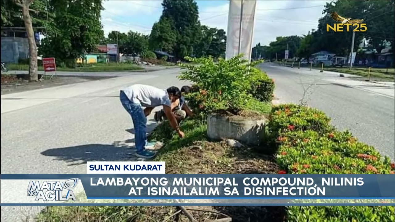 Lambayong municipal compound, nilinis at isinailalim sa disinfection