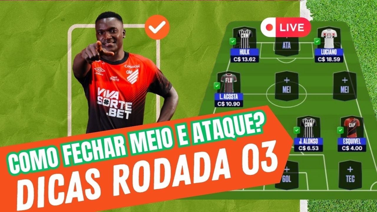 LIVE CARTOLA  FC 2026: DICAS RODADA 3 | SG DO GALO É CONFIÁVEL? YURI ALBERTO OU LUCIANO?