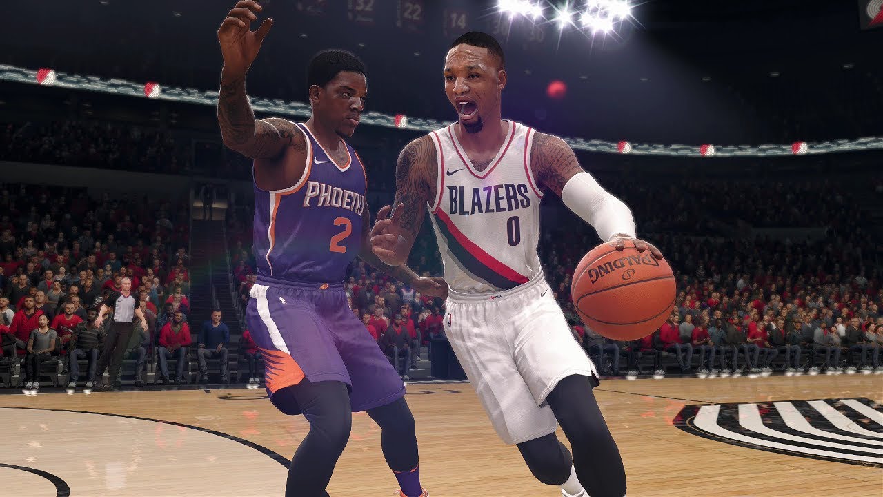 NBA Live 18 Gameplay | Phoenix Suns vs Portland Trailblazers (Damian Lillard vs Devin Booker)