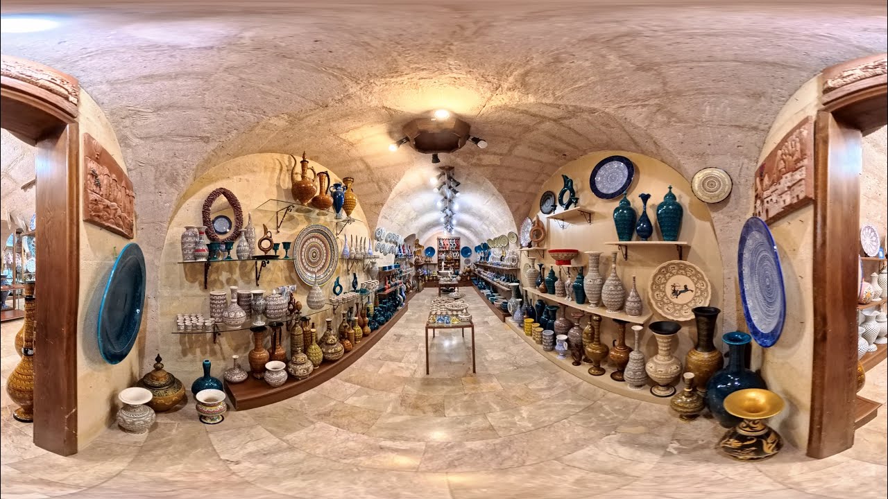 🇹🇷360°Cappadocia, Turkey: The ceramics shop 土耳其 陶瓷專賣店 Venessa Seramik, Kapadokya, Türkiye