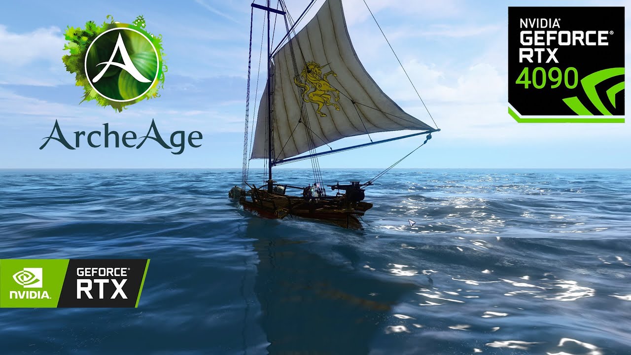 🔥 Sea Travel on Trimaran with Snowfall relax music in ArcheAge Game &bull; 2K Max Graphics RTX 4090